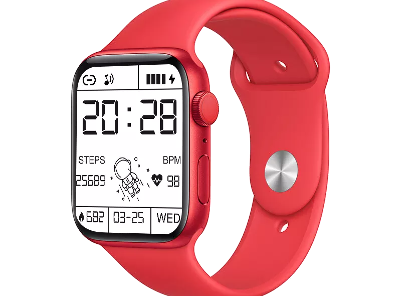 original i9 pro max Smartwatch Series 7 , Waterproof ,Wireless Charging (RED)